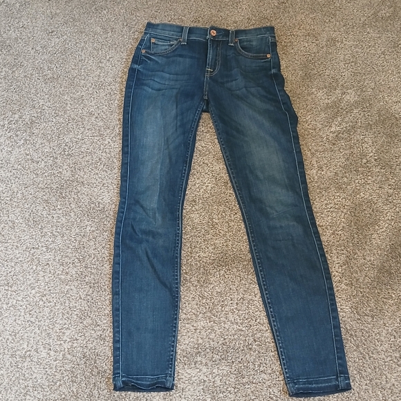 7 For All Mankind Low-Rise The Skinny Jeans Women's Size 24 - Picture 1 of 9